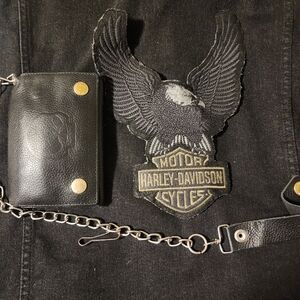 Men's Harley Davidson Biker Wallet With Chain